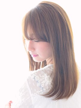 ヘアーサロン ラフリジー(Loufreasy) 厚めバング＆さらツヤストレートヘアで可愛さＵＰ♪