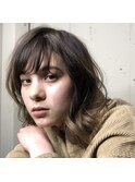 ひし形ナチュラルミディー+アッシュベージュ