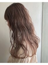 ヌル ヘア デザイン(nullus hair desigh) ベージュピンク×ゆるウェーブ/ニュアンスカラー