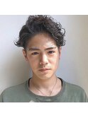 刈り上げ無造作パーマ