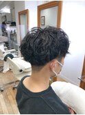 MEN'S HAIR  センターパート　ツイストスパイラル　コンマヘア
