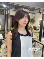 アリーズ シブヤ(ALLYS shibuya)&nbsp;顔周りカット おくれ毛カット くびれヘア