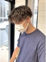 ハグ 横浜(HUG) センターパート×無造作パーマ