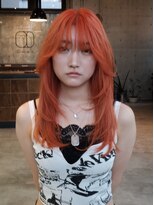 ドゥーア 代官山(Door)&nbsp;#レイヤーカット#オレンジカラー＃顔周りカット＃ハイトーン