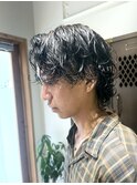 メンズパーマ　ツイスパ　波巻き　フェード
