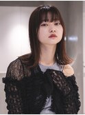 天神顔周りレイヤーカットダブルカラーケアブリーチミディアム
