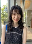 顔まわりが可愛いフェイスレイヤー/外国人風重めローレイヤー