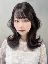 アイティーバイアルバム 松戸店(IT by ALBUM)&nbsp;韓国ヘアロング暗めカラー顔周りレイヤー_F0917