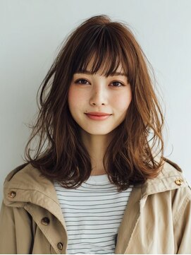 レリーオーファ 六甲(RelyOfa) 明るい白髪染めミディアム[六甲/髪質改善/白髪ぼかし]