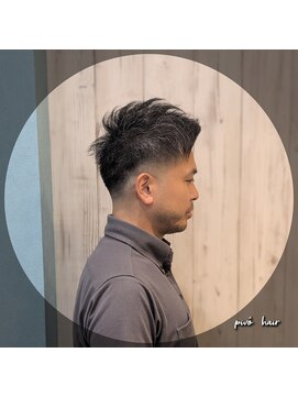 ピヴォヘアー(pivo hair) メンズ　メンズカット　フェード　アップバングショート