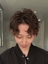 ヲタク(wotaku.)&nbsp;ブラウンカラーメンズパーマメンズカラーマッシュセンター分け