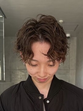 ヲタク(wotaku.) ブラウンカラーメンズパーマメンズカラーマッシュセンター分け