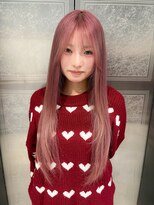 ノラ ウメダ(NORA UMEDA)&nbsp;ピンクベージュハイトーンケアブリーチレイヤーカット大阪梅田