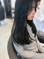 インク サカエ(inq sakae)&nbsp;ロングレイヤーカット/ブルーグレージュ/顔まわりカット