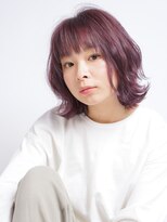 クルー(Creww KYOTO)&nbsp;ピンクアッシュ外ハネレイヤーボブ