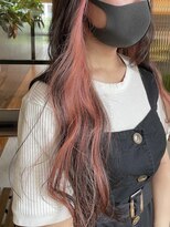 アル(AL)&nbsp;【AL】小栗春花　ロング#インナーカラー#サーモンピンク