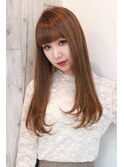 髪質改善縮毛矯正×冬カラー×ミルクティアッシュ×前髪パッツン