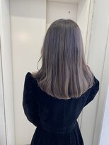 ヘアーデザイン リボン(hair design Ribon) ミルクティーグレージュ×ロブ