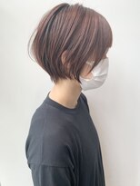 ステア ケース(stair case)&nbsp;大人かわいい耳かけ丸みショートボブ銀座20代30代40代髪型