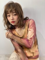 シエル バイ ケンジ 登戸 生田(CIEL by KENJE)&nbsp;★くびレイヤーエモージュ前髪マチルダボブインナーグレージュ