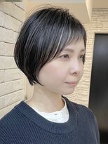 絶壁解消/ひし形/くびれ/大人ショートボブ/60代50代40代