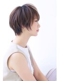 イメチェンローライトフォギーベージュ小顔ワンサイドショート
