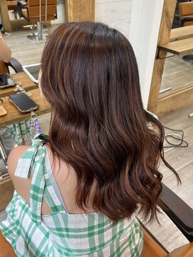 ナンバー アンフィール 渋谷(N° anfeel) ハイライト × オレンジカラー