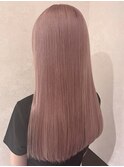 ペールピンク_ピンクベージュ_ダブルカラー_ケアブリーチ