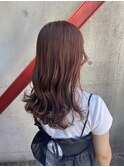 オレンジブラウン×インナーカラー