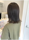 ◆ブリーチなしアッシュ系カラー◆切りっぱなしボブ