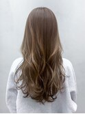ロング美髪韓国ヘアおくれ毛顔周りレイヤー_ba543671