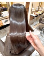 アース オーセンティック 長崎浜町店(EARTH Authentic)&nbsp;20代30代40代大人可愛い髪質改善暗髪カラー艶感ストレート透明感