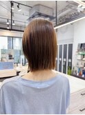 フェイスレイヤー/ブリーチなしカラー/グレージュ/髪質改善/小顔