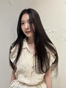 ラミエ バイ メルト 吉祥寺(lamie by melt) 小川/ブリーチなしカラーレイヤーカット顔まわりブラウンカラー