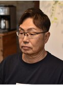 大人ショートアップバング【メンズカット/倉敷/中島】