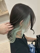 ユウル 横浜(juhl.)&nbsp;インナーカラーミントグリーンブリーチダブルカラー/横浜/横浜駅