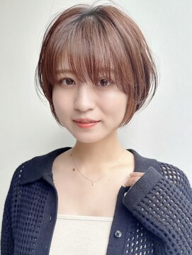 セイドット リー(Say. Ree) say.ショートボブひし形ショートダークレッドコーラルオレンジ