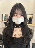 大人ガーリー×ブルーブラック[似合わせカット/ロング]