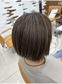上品な白髪ボカシハイライト