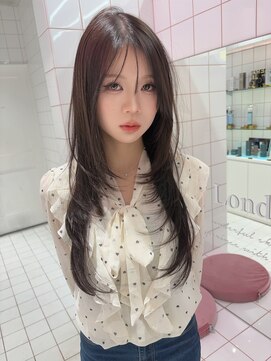 ロンドルーチェ 心斎橋(Lond luce) ダークパープル×ナチュラルショート［髪質改善/縮毛矯正］