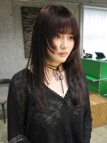 ナヌーク ダイカンヤマ(nanuk daikanyama)&nbsp;パープルカラー葡萄カラーぶどうムラサキレイヤーカット顔まわり