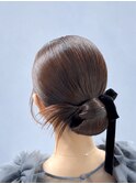 結婚式参列に♪/お呼ばれヘア/おとなっぽヘア/カチモリ/シニヨン