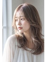 ビビ バイ マグ 岡谷店(bivi by Mag)&nbsp;透明感ベージュの顔周りレイヤーミディ
