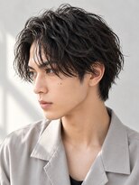 シヨン(ciyon.)&nbsp;メンズパーマ/無造作マッシュ/ツイストスパイラル/黒髪ショート