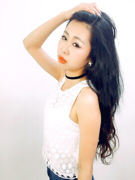 エクステ専門店あるじゃんすー 宇都宮店 黒髪#シールエクステ#ロングヘア#無造作カール#エクステ#宇都宮