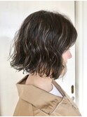 ゆるふわ切りっぱなしボブ
