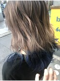 ホワイトアッシュラインカラーブルー