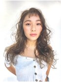 ソバージュ シースルーバング グレージュカラー/30代40代50代