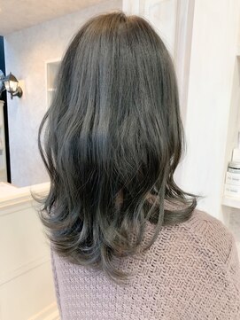 キャアリー(Caary) 福山市美容室Caary人気 くすみグレーダークグレージュカラー