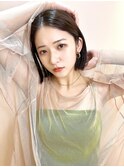 ☆ぷつっとbob 暗髪 グレージュ